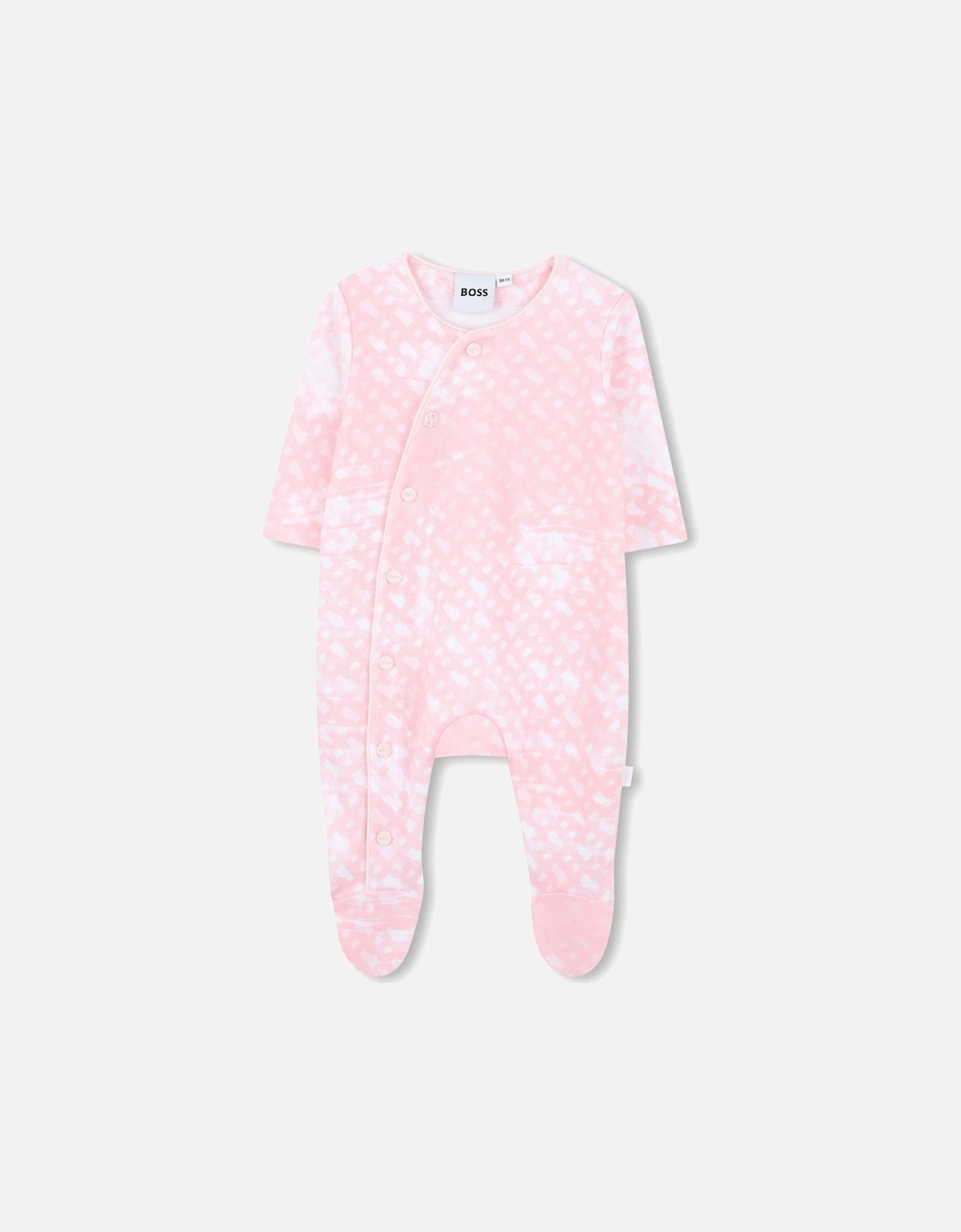 BOSS PINK BABY GIRL BABYGROW/HAT/BIB SET J52506