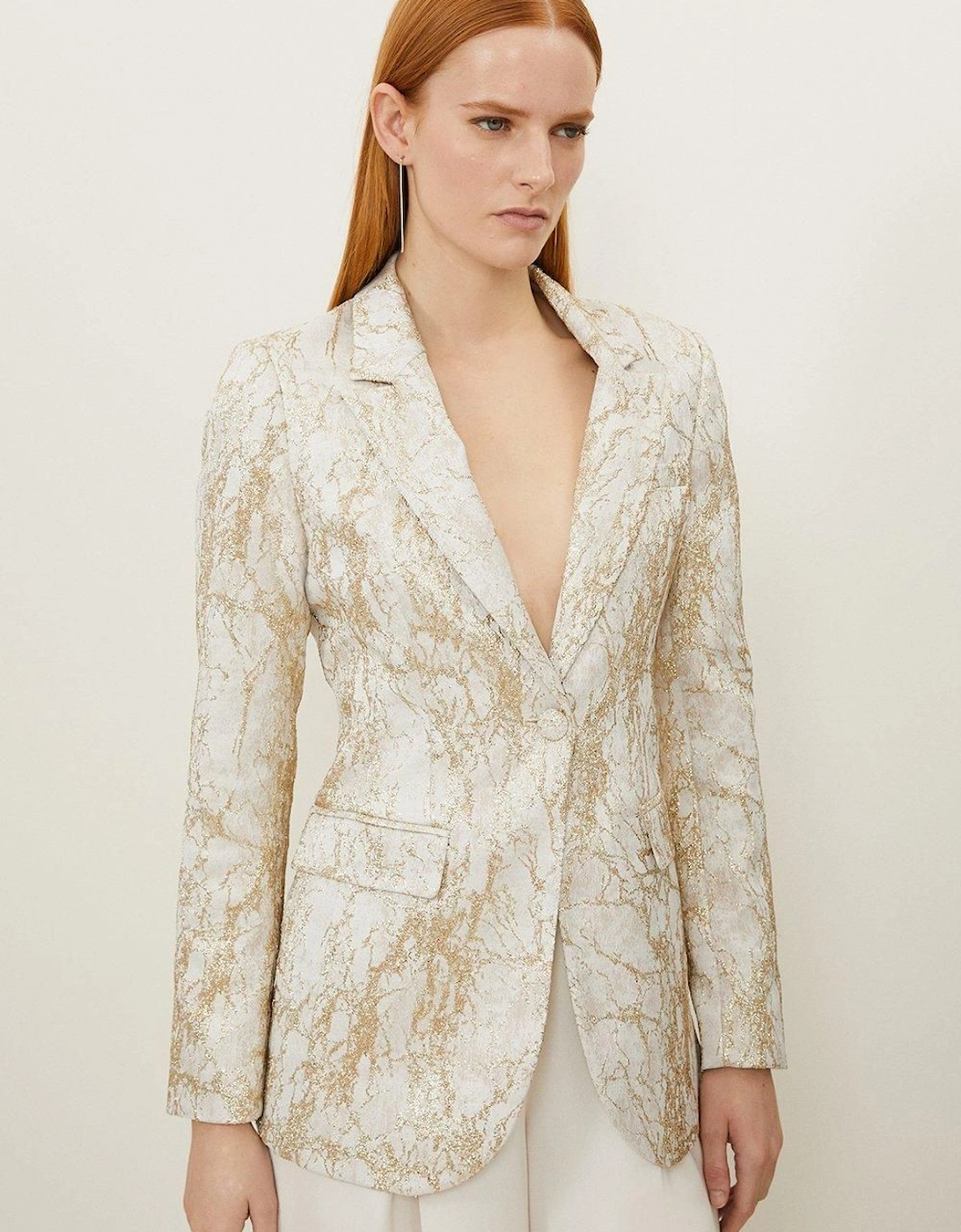 Tailored Jacquard Single Breasted Jacket, 2 of 1