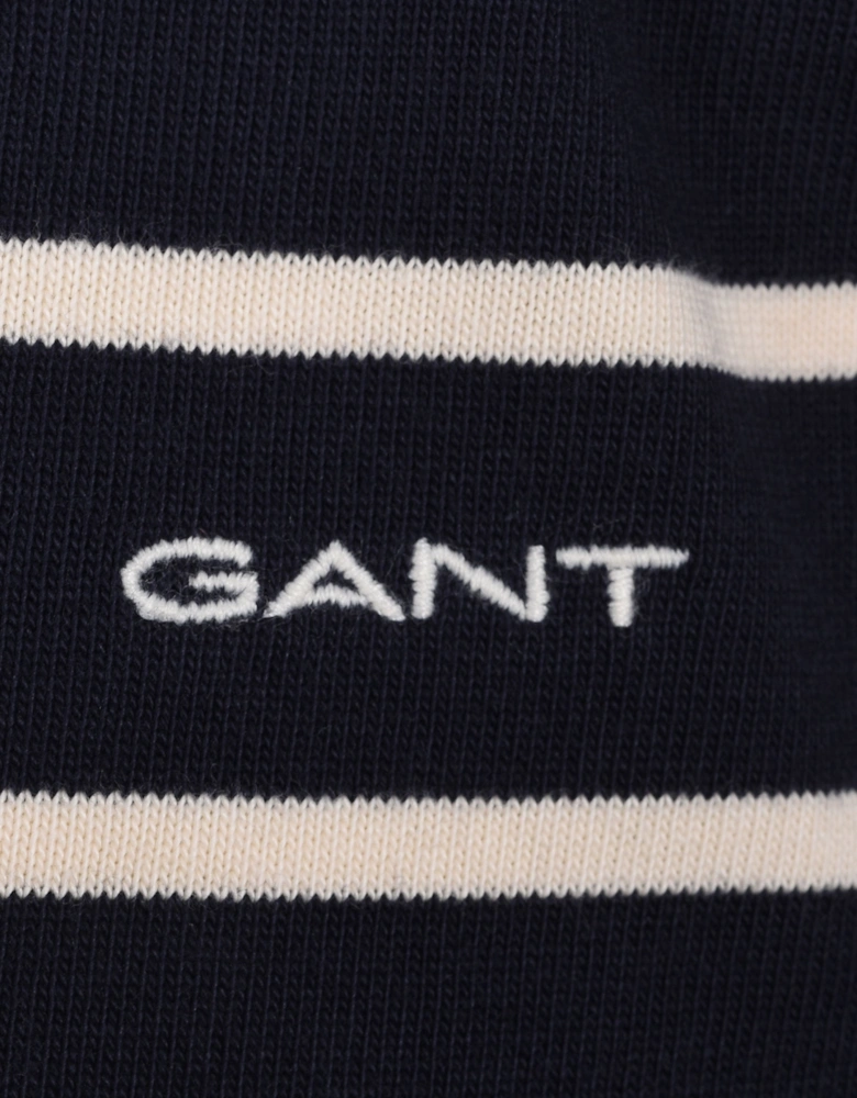 PLACED STRIPE T-SHIRT EVENING BLUE