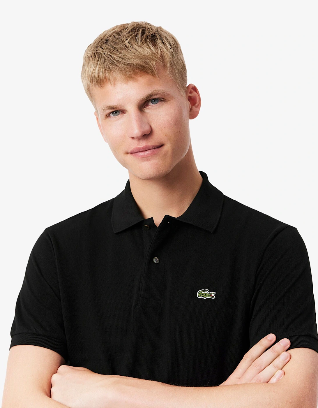 Classic Fit L.12.12 Mens Short Sleeve Polo Shirt - Black 031
