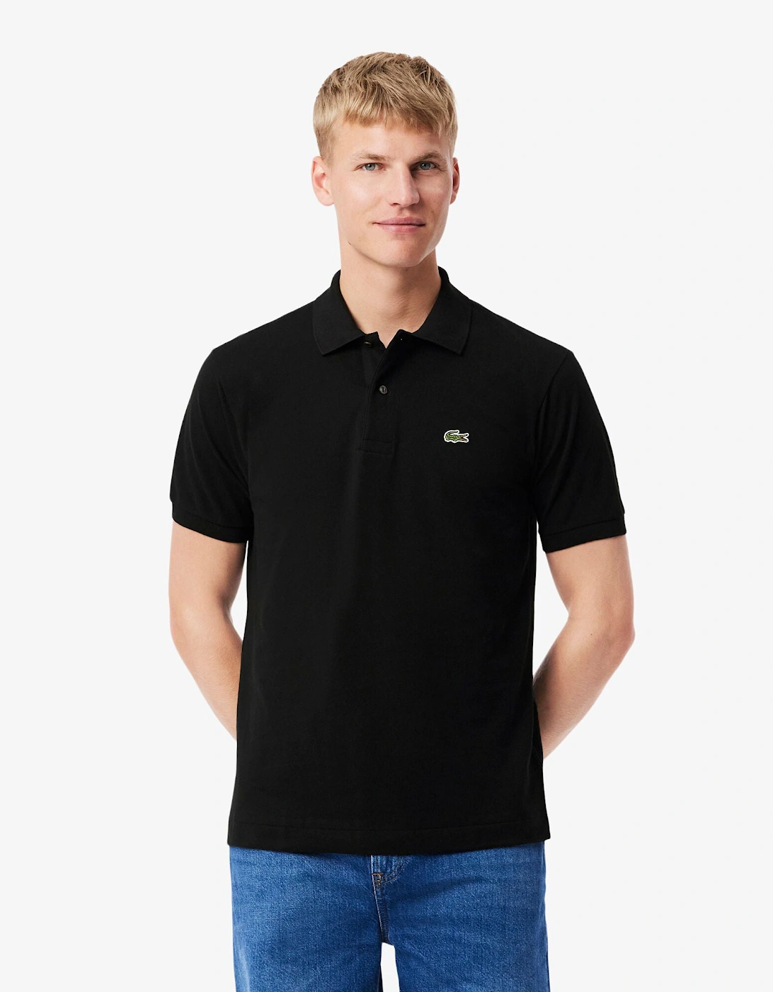 Classic Fit L.12.12 Mens Short Sleeve Polo Shirt - Black 031, 8 of 7