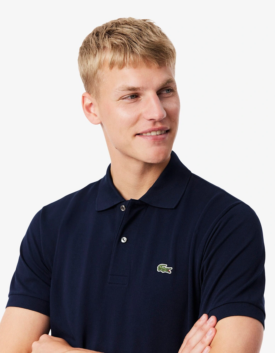 Classic Fit L.12.12 Mens Short Sleeve Polo Shirt - Navy Blue 166
