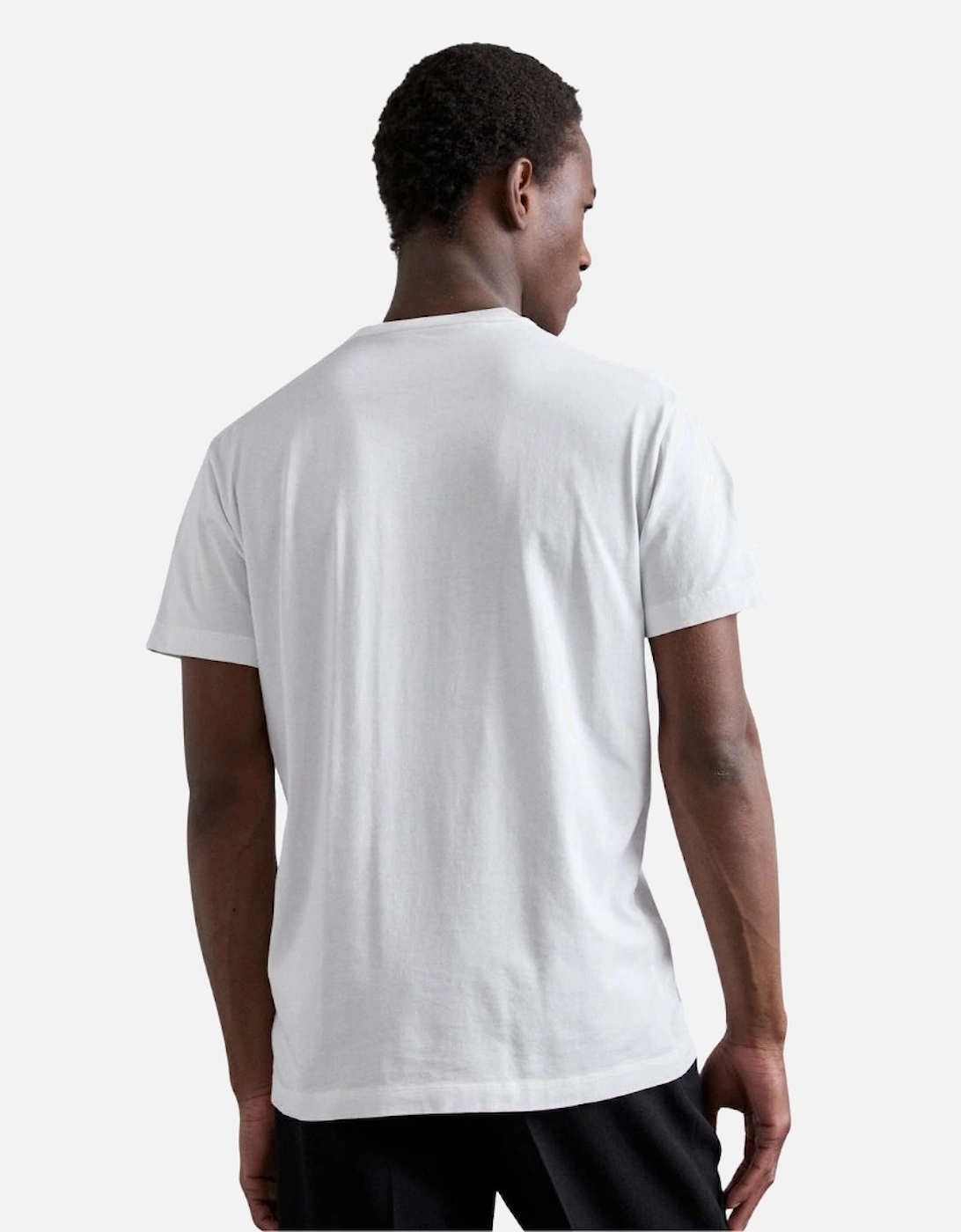 White T-shirt Large Black Icon Logo