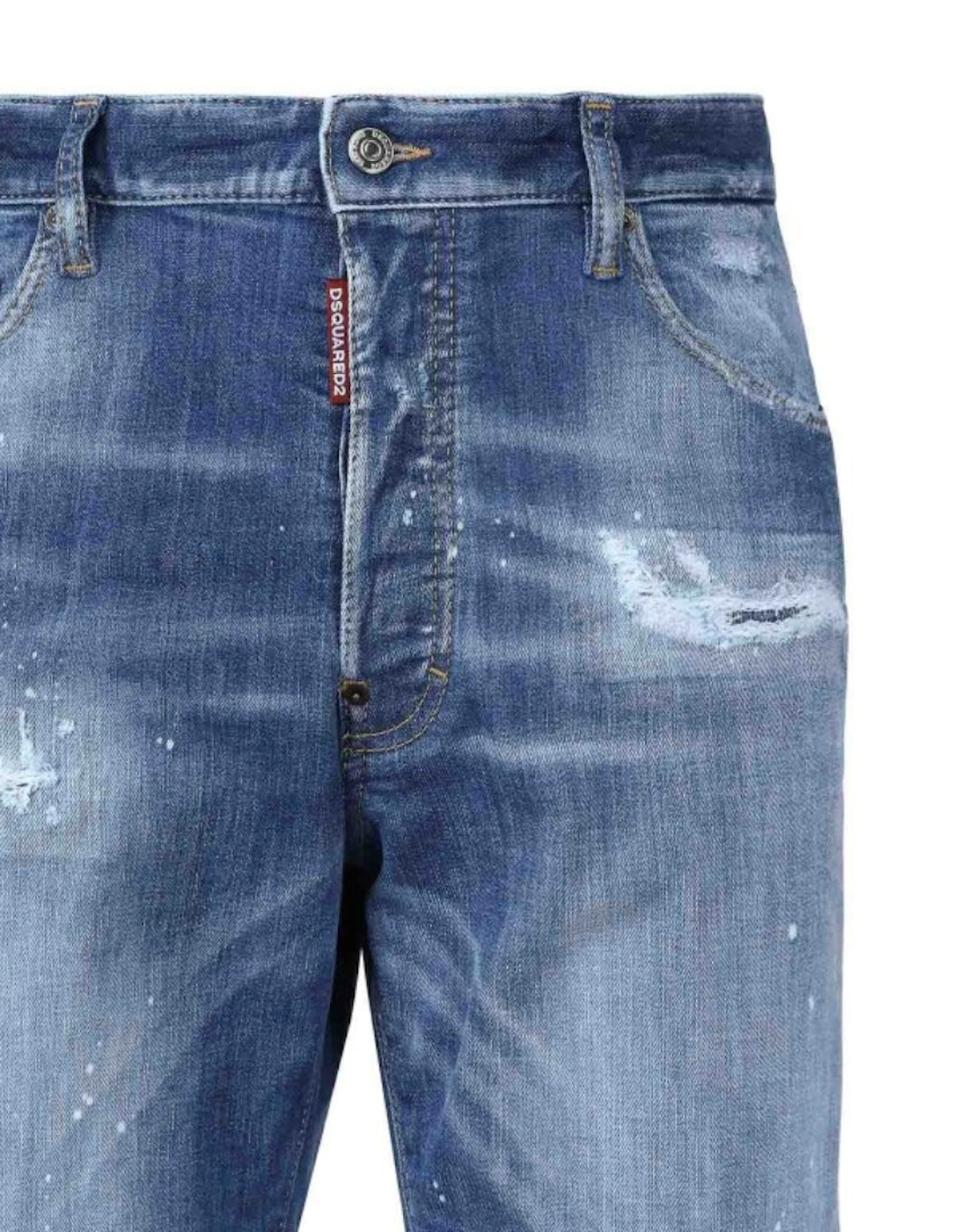 Navy Blue Marine Faded Denim Shorts