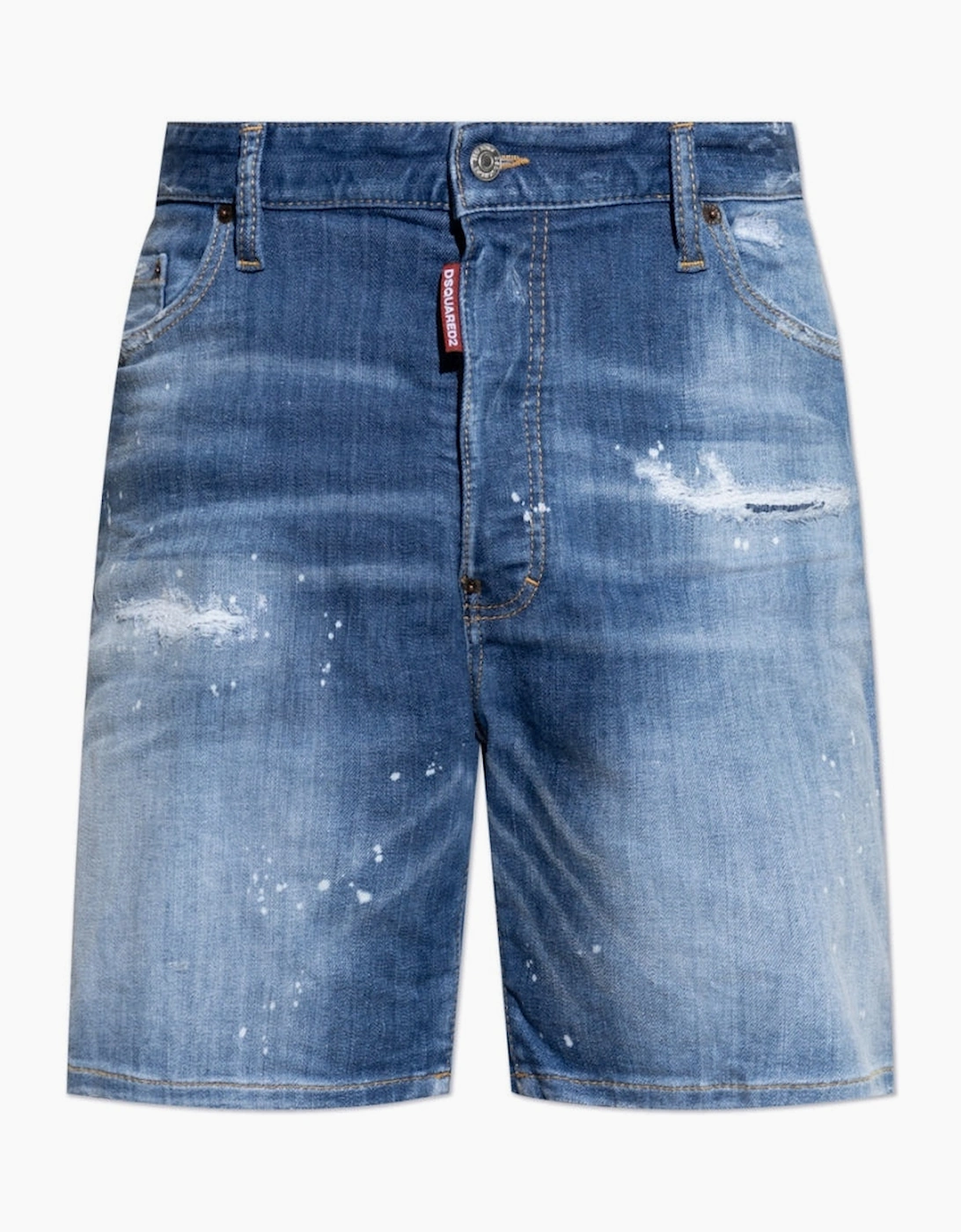 Dsquared2 Men's Blue Navy Marine Faded Denim Shorts  32/36 W36