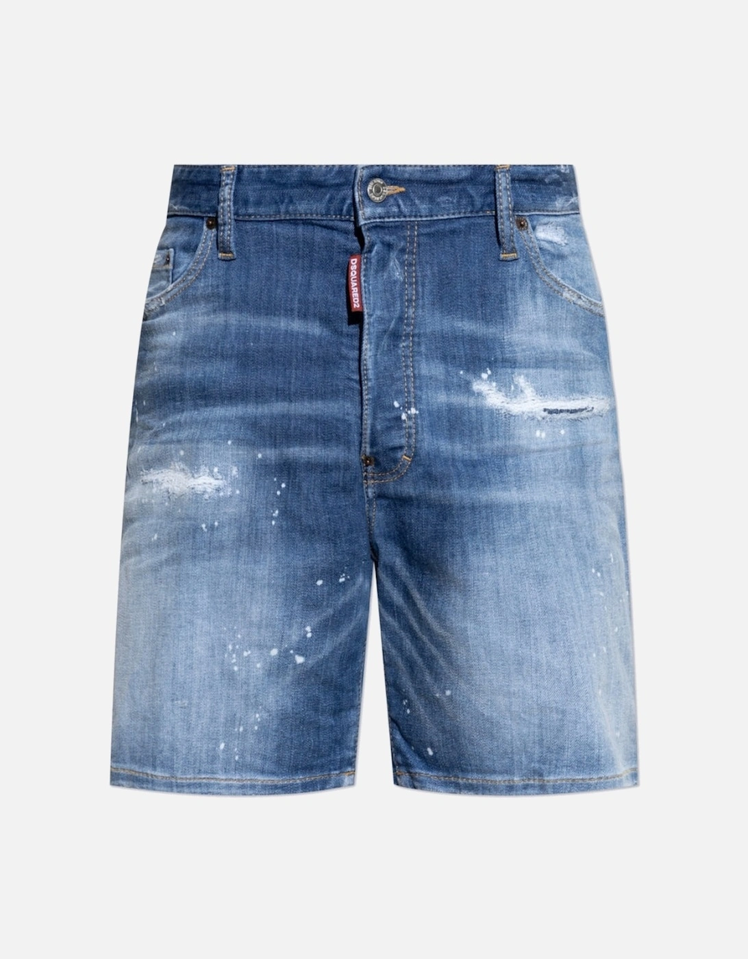 Navy Blue Marine Faded Denim Shorts, 7 of 6