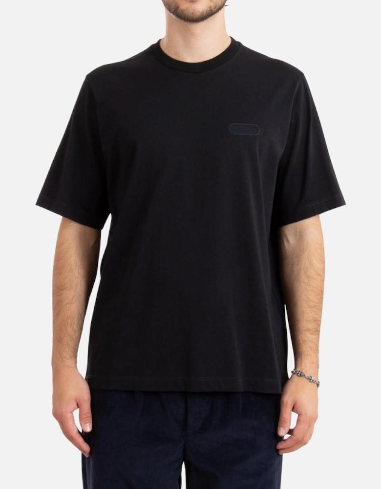 Loose Fit Monotone Logo Black T-Shirt