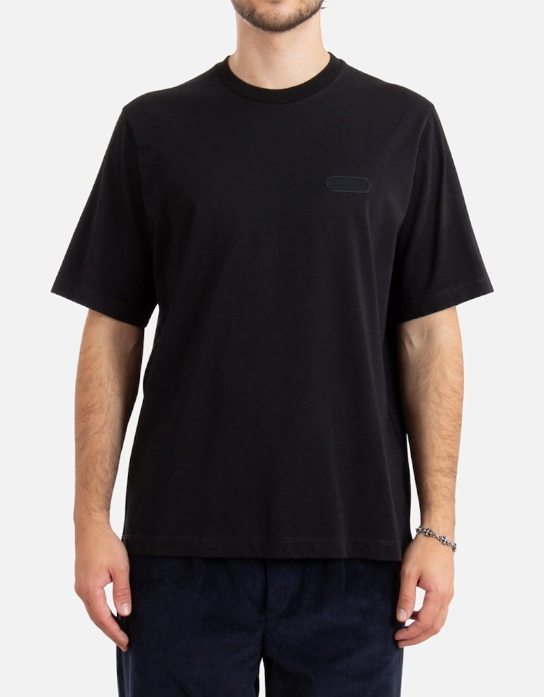 Loose Fit Monotone Logo Black T-Shirt