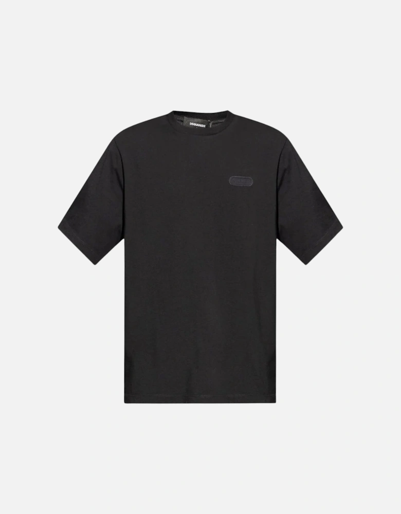 Loose Fit Monotone Logo Black T-Shirt