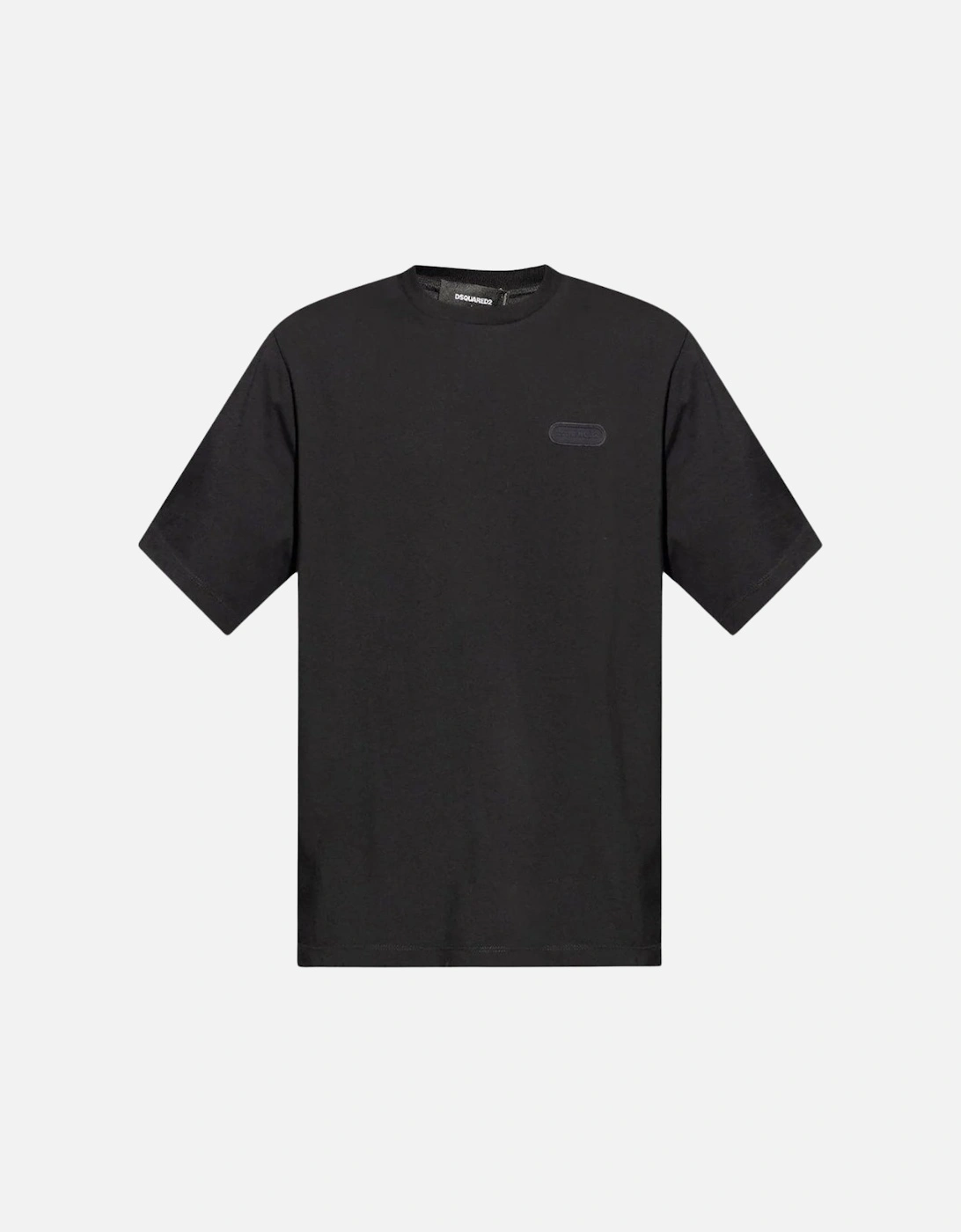 Loose Fit Monotone Logo Black T-Shirt, 5 of 4