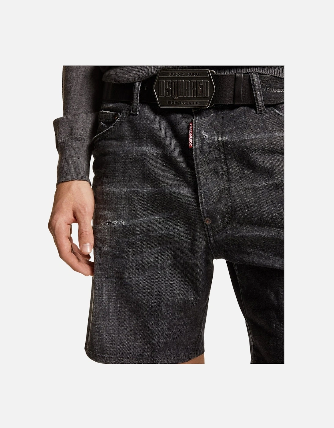 Marine Bermuda Denim Black Shorts