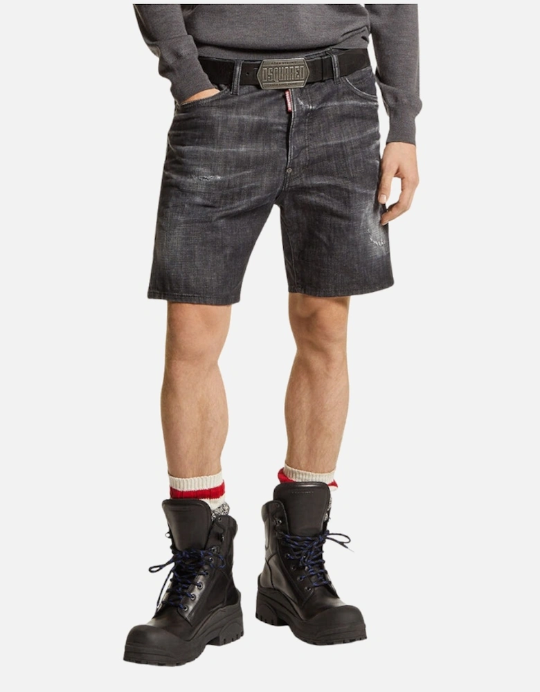 Marine Bermuda Denim Black Shorts