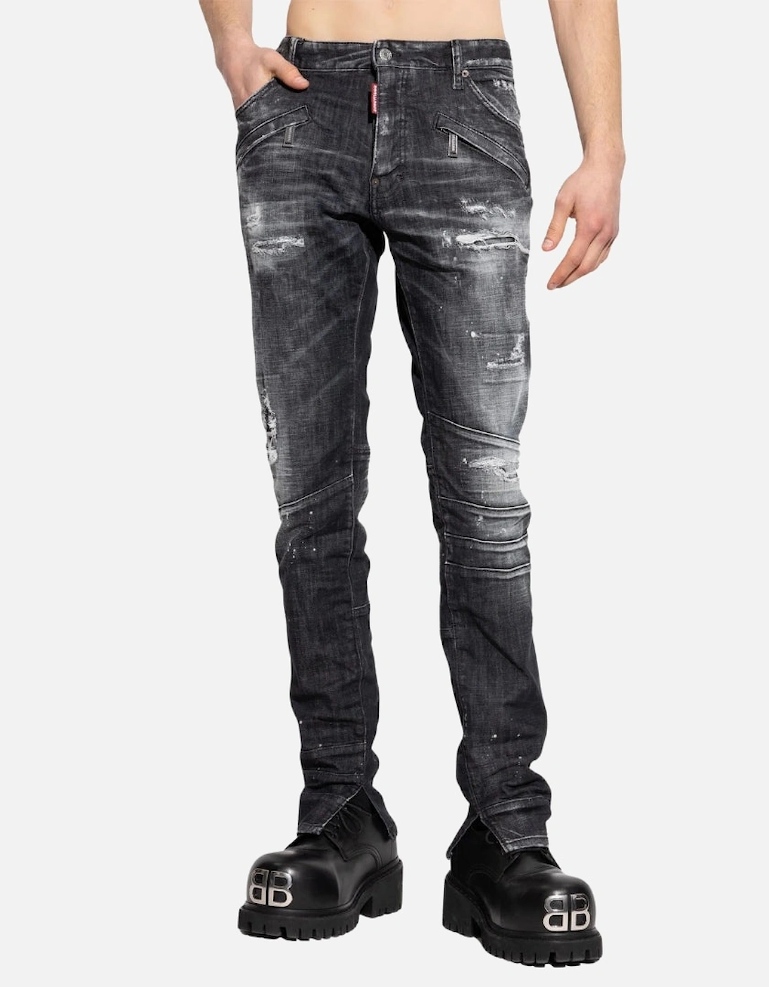 Black Skater fit Jeans