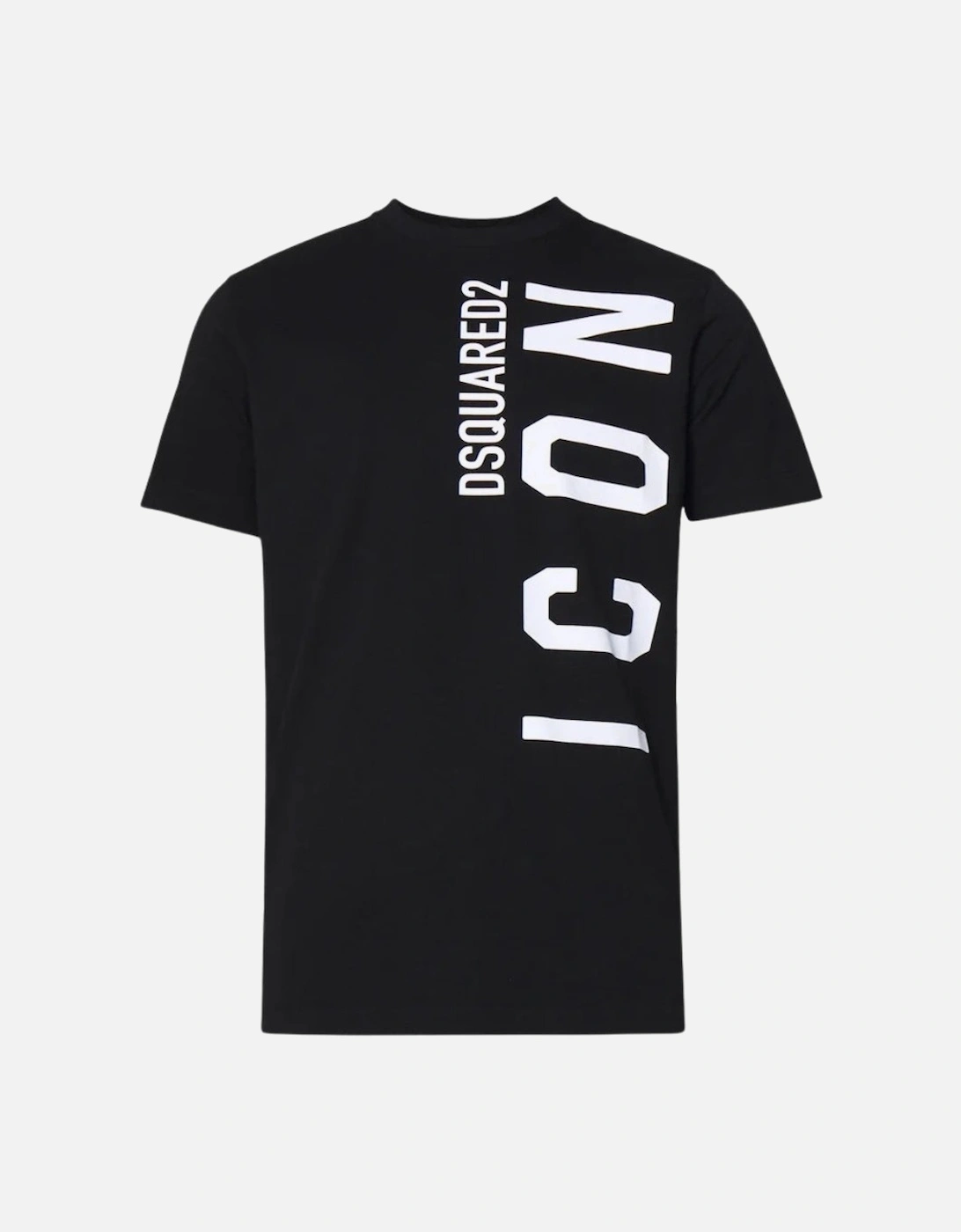 black T-shirt Large Icon White Logo, 5 of 4