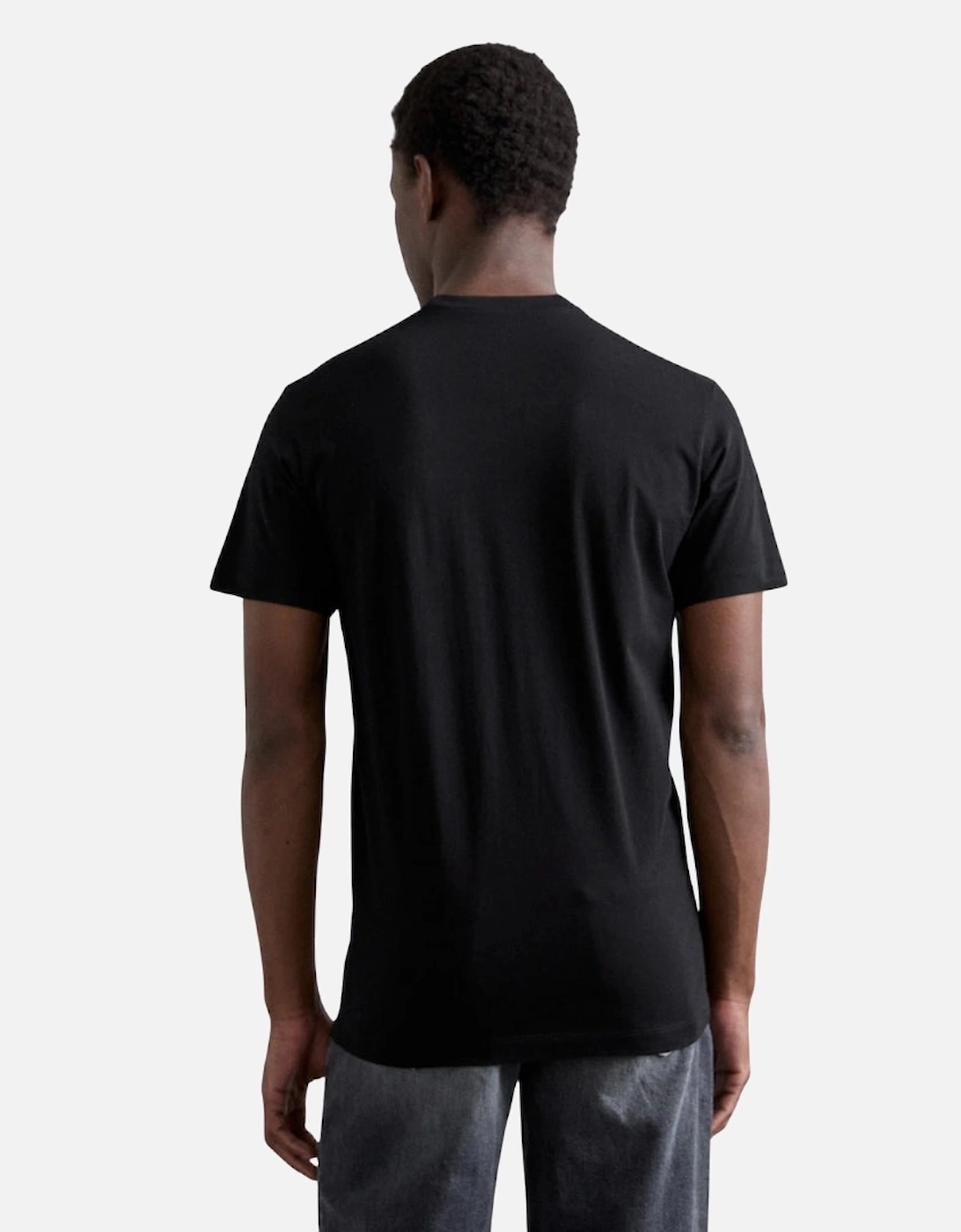 black T-shirt Large Icon White Logo