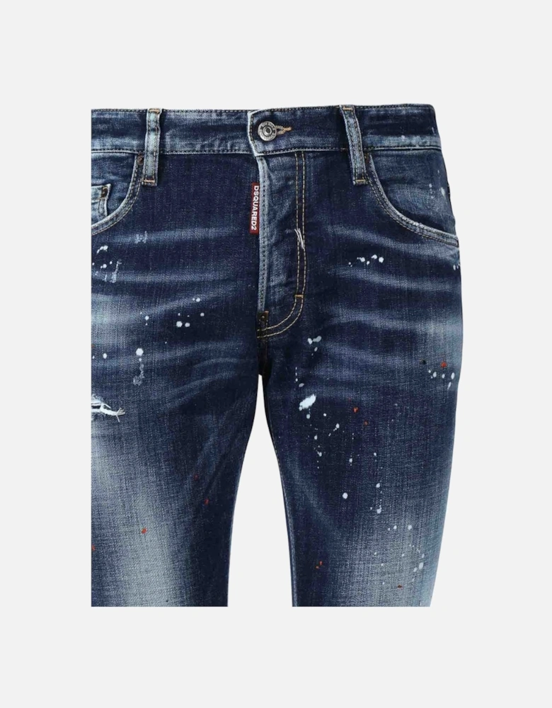 Medium Easy Wash Skater Navy Blue Jeans