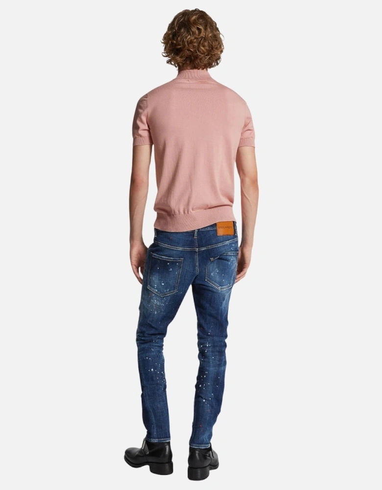 Medium Easy Wash Skater Navy Blue Jeans