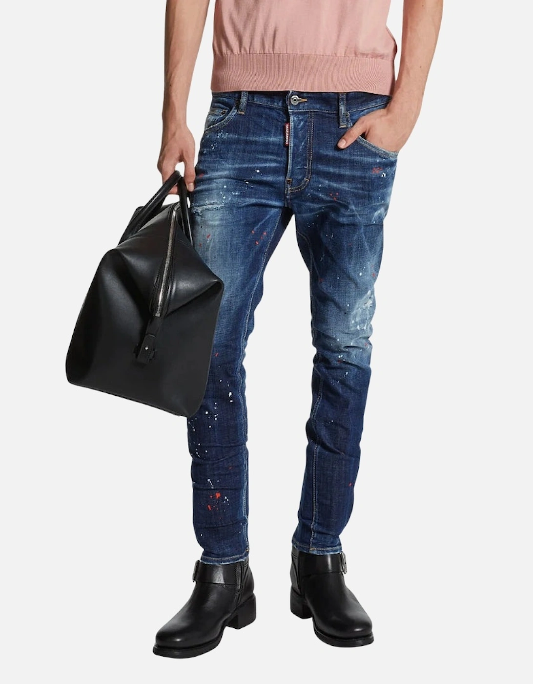 Medium Easy Wash Skater Navy Blue Jeans