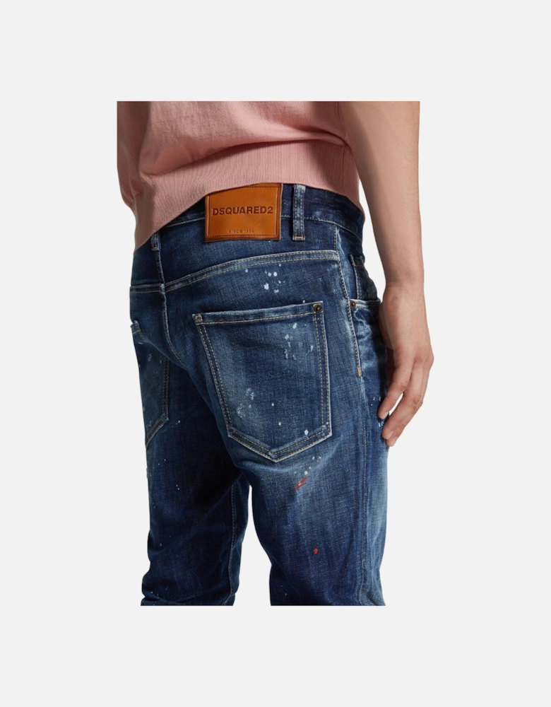 Medium Easy Wash Skater Navy Blue Jeans