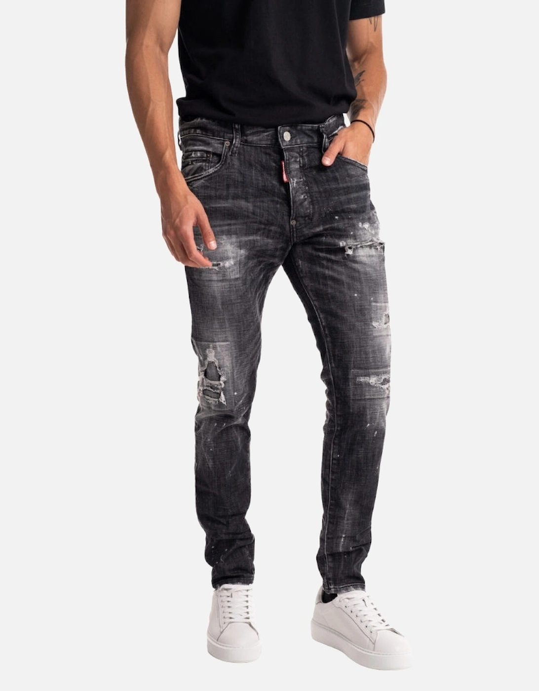 Black Rocky Mountains Wash Skater Jeans