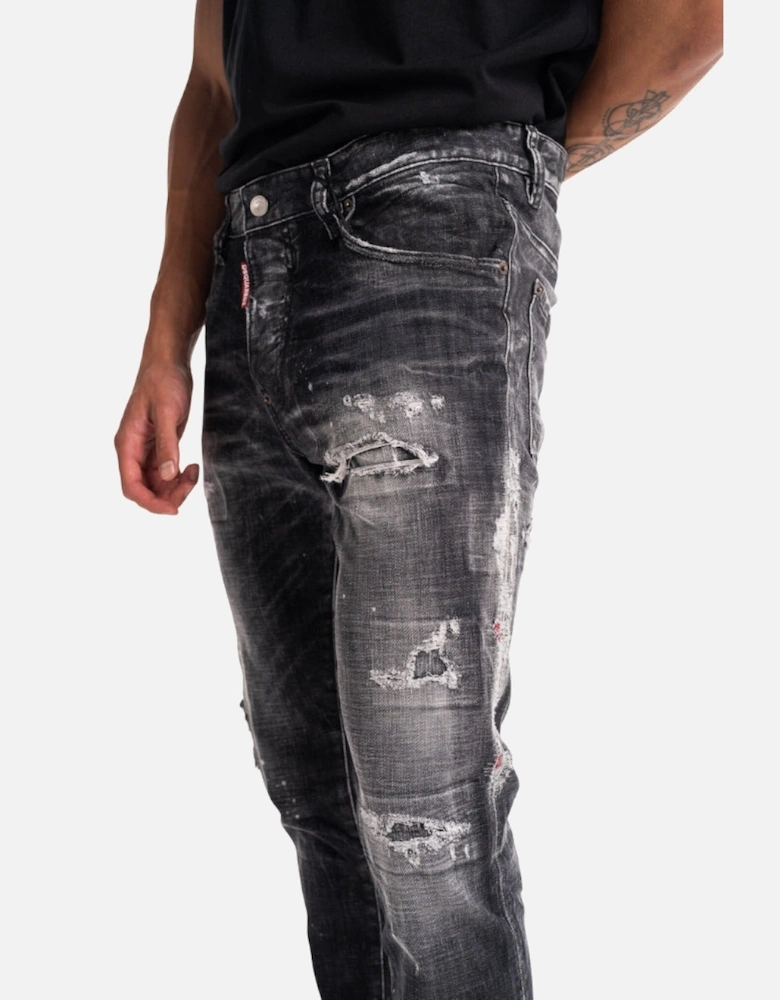 Black Rocky Mountains Wash Skater Jeans