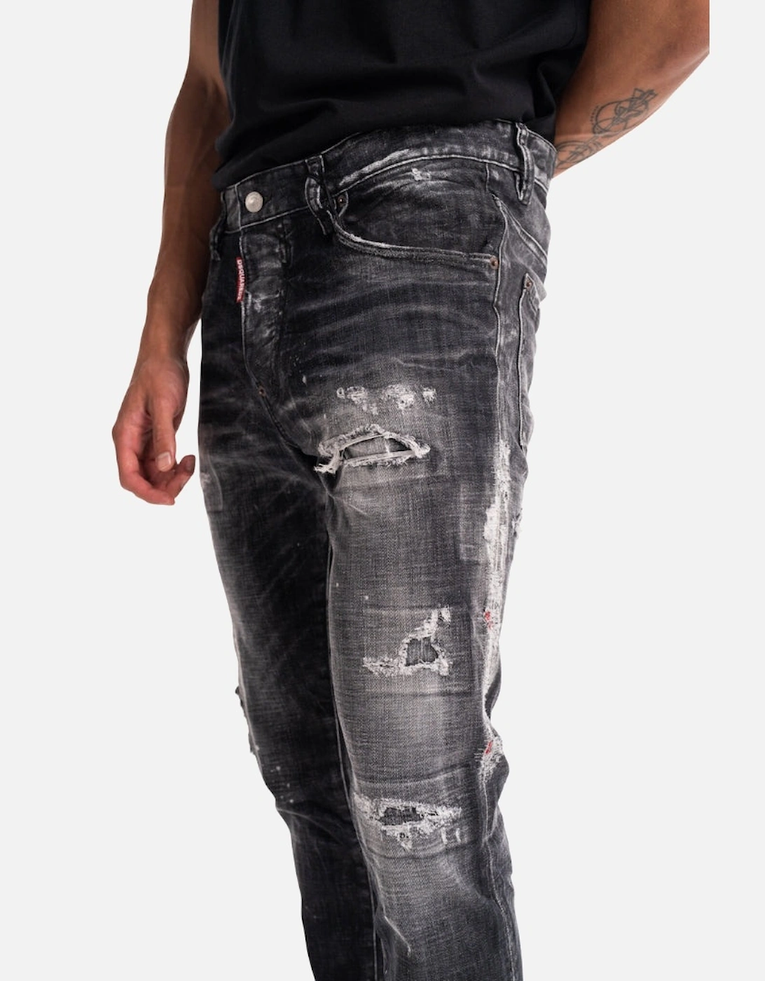 Black Rocky Mountains Wash Skater Jeans