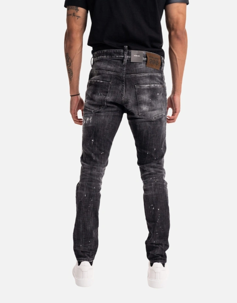 Black Rocky Mountains Wash Skater Jeans