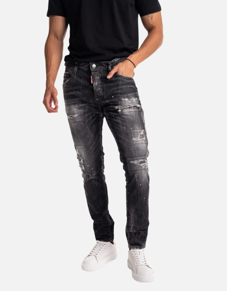 Black Rocky Mountains Wash Skater Jeans