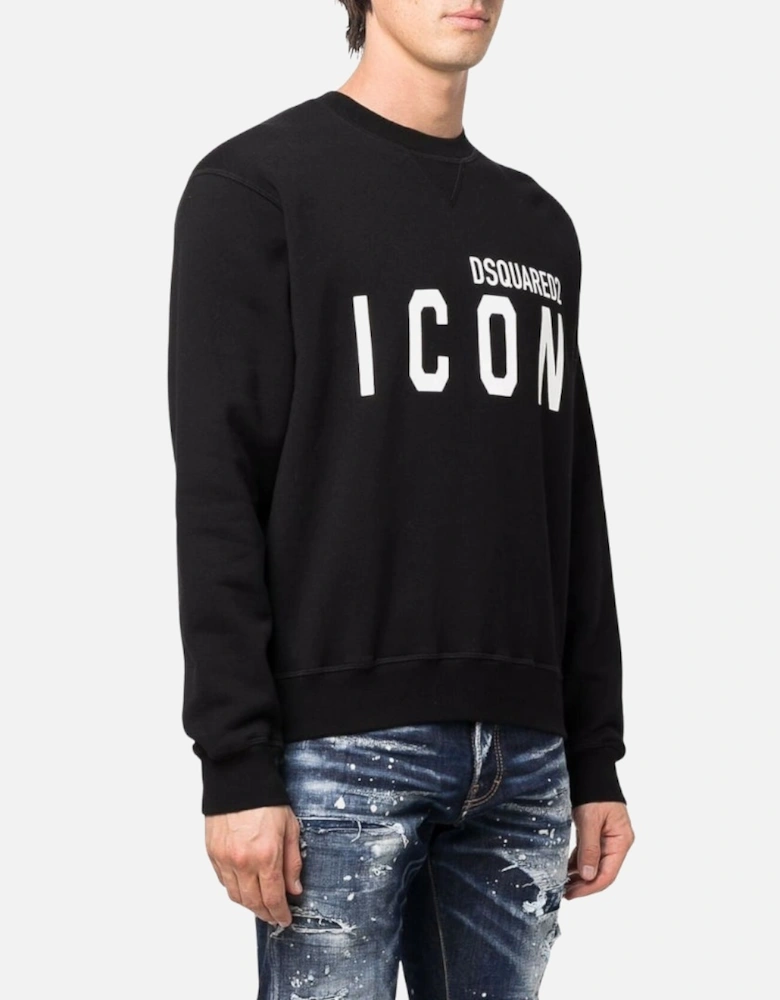 Black Sweatshirt Large Icon Cool Black Logo