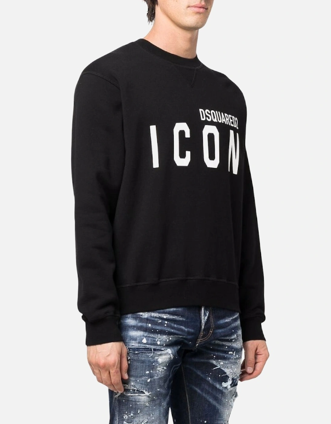 Black Sweatshirt Large Icon Cool Black Logo