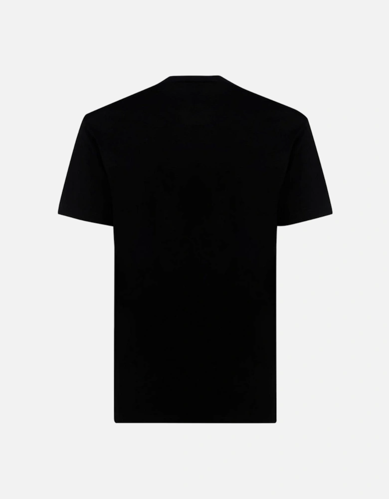Black T-shirt White Large Icon Cool Logo