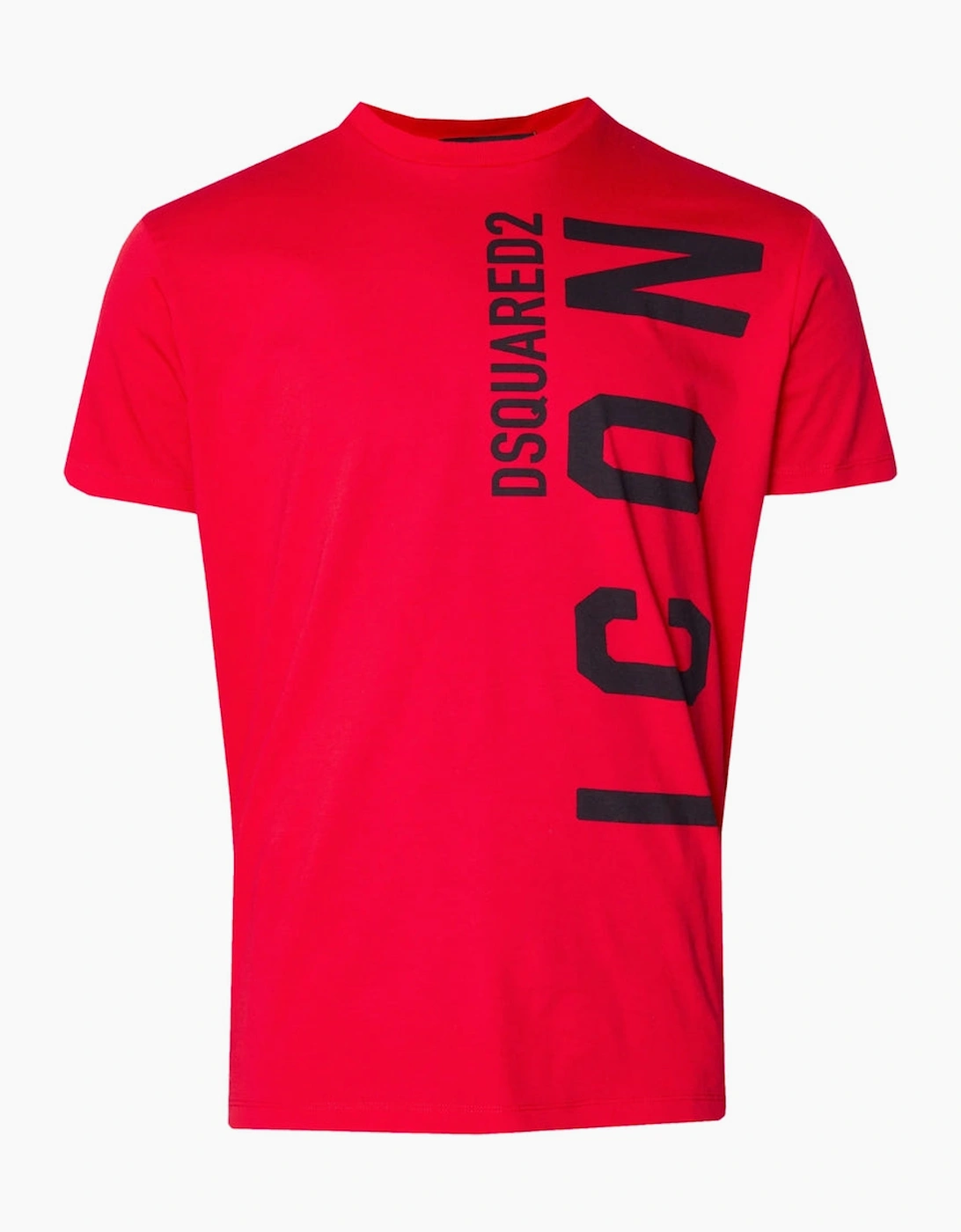 Dsquared2 Men's Red/Black Dsqua2 T-Shirt Icon Logo - : 42 Xl