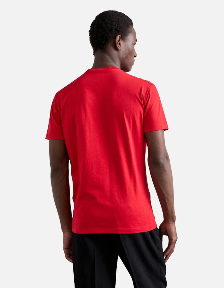 Red T-shirt Large Black Icon Logo