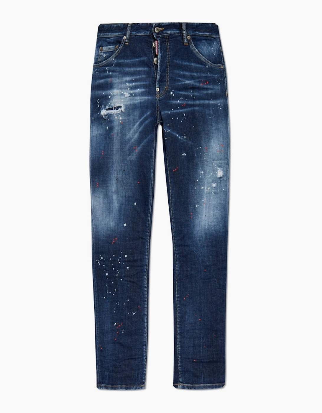 Dsquared2 Men's Navy Blue Cool Guy Jeans Paint Splatter Design  32/38 W38