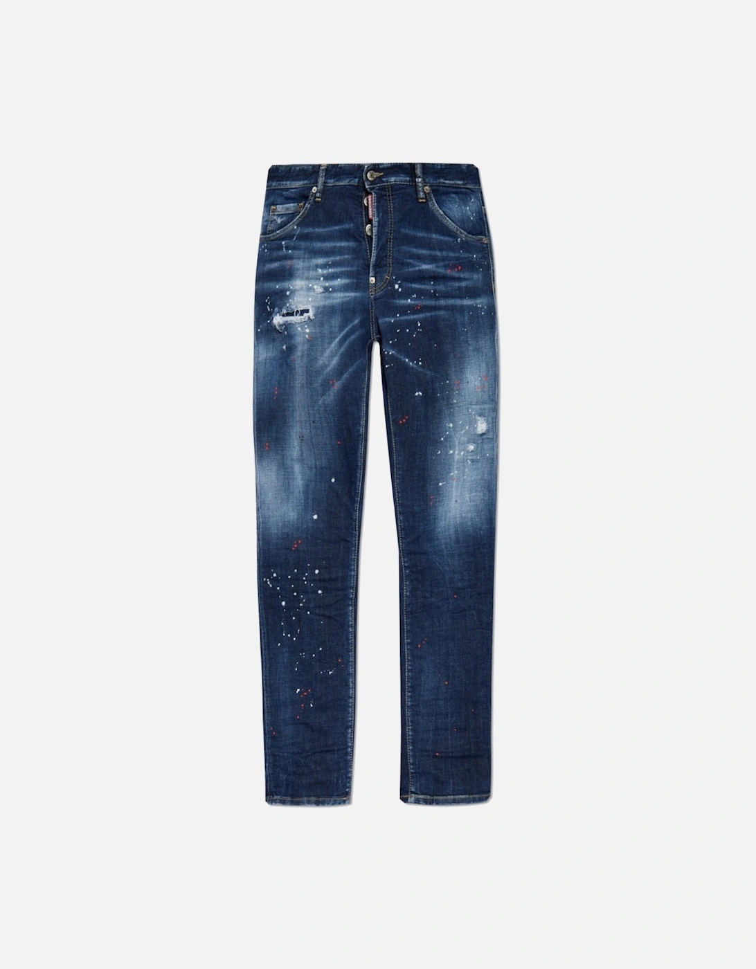 Navy Blue Cool Guy Jeans Paint splatter Design, 7 of 6