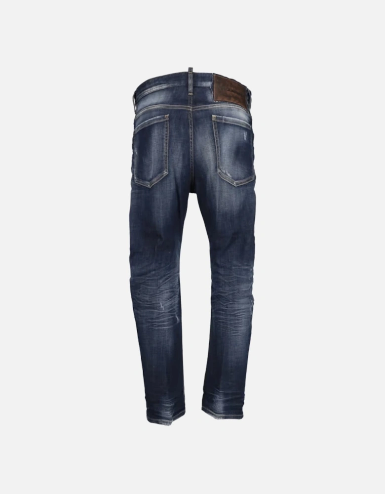 Dark Navy Blue Desert Wash Bro Jeans