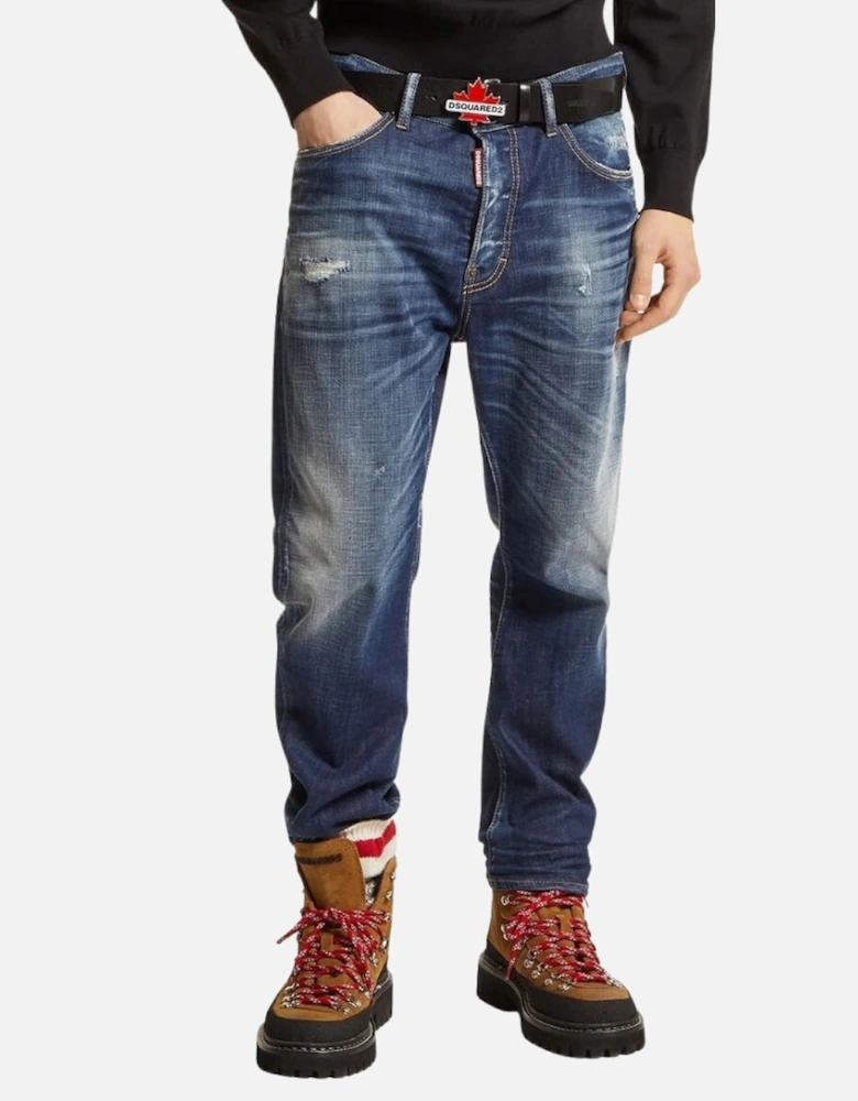 Dark Navy Blue Desert Wash Bro Jeans