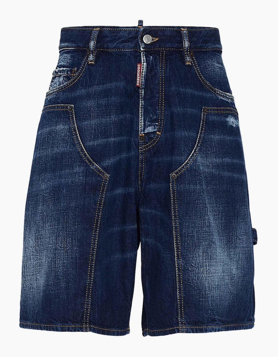 Men's Dsquared2 Dark Semplice Carpenter Shorts Navy Blue - Size: 34/32
