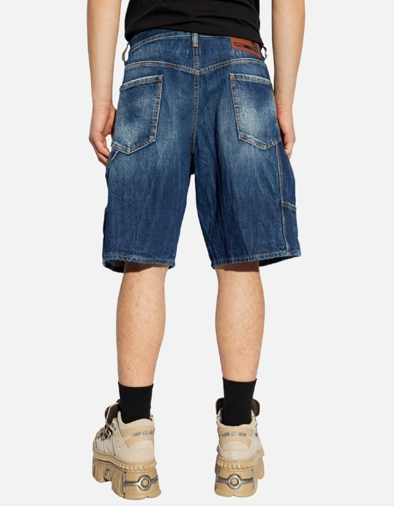 Dark Semplice Carpenter Shorts Navy Blue