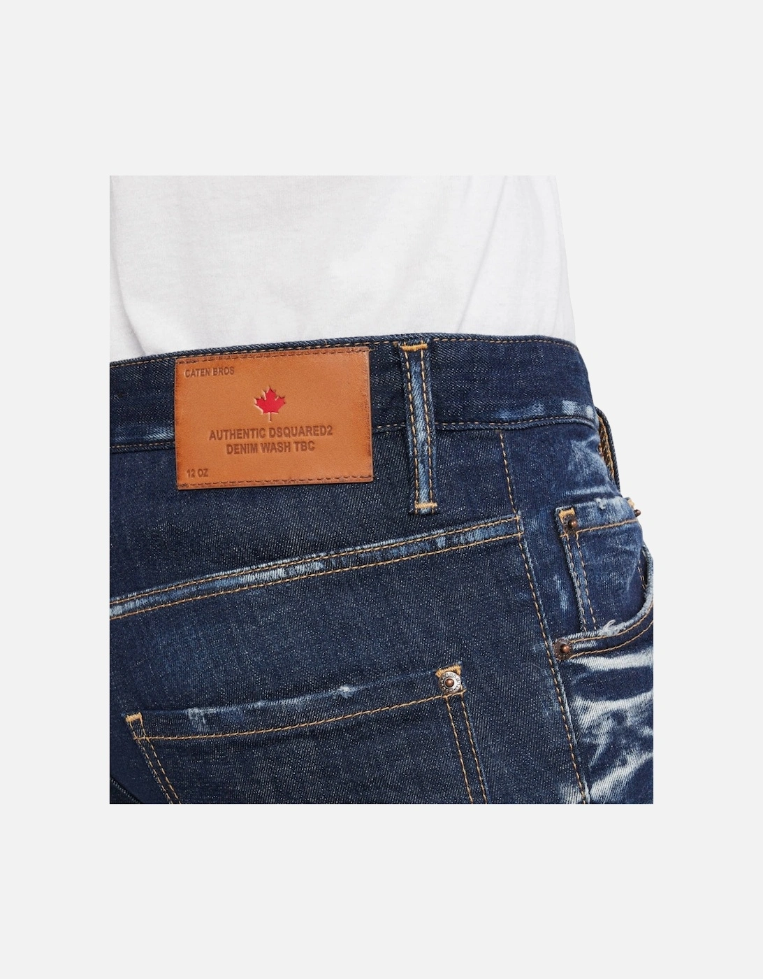 Dark Navy Blue Clean Wash Skater Jeans