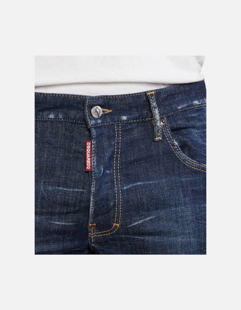 Dark Navy Blue Clean Wash Skater Jeans