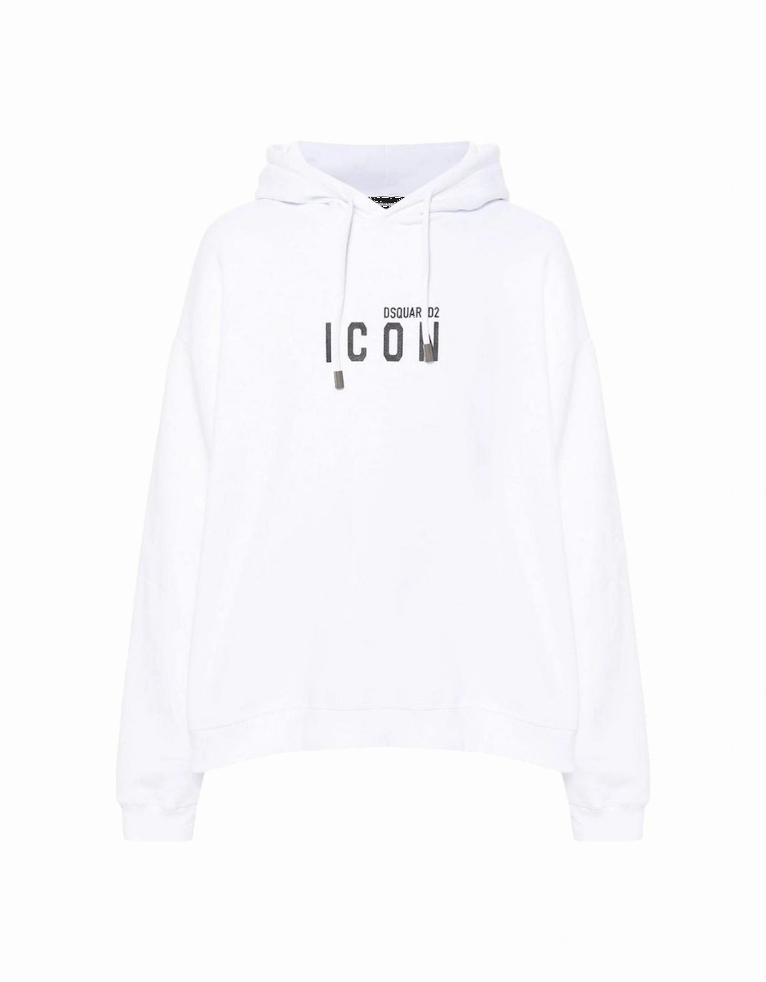White Hoodie Black Icon Logo, 5 of 4