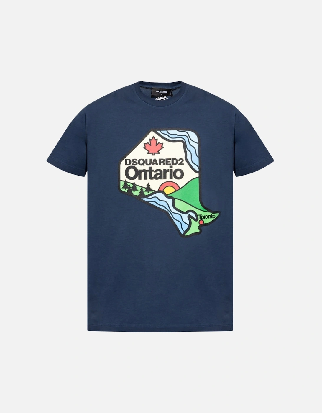 Ontario Logo Navy Blue T-Shirt, 6 of 5