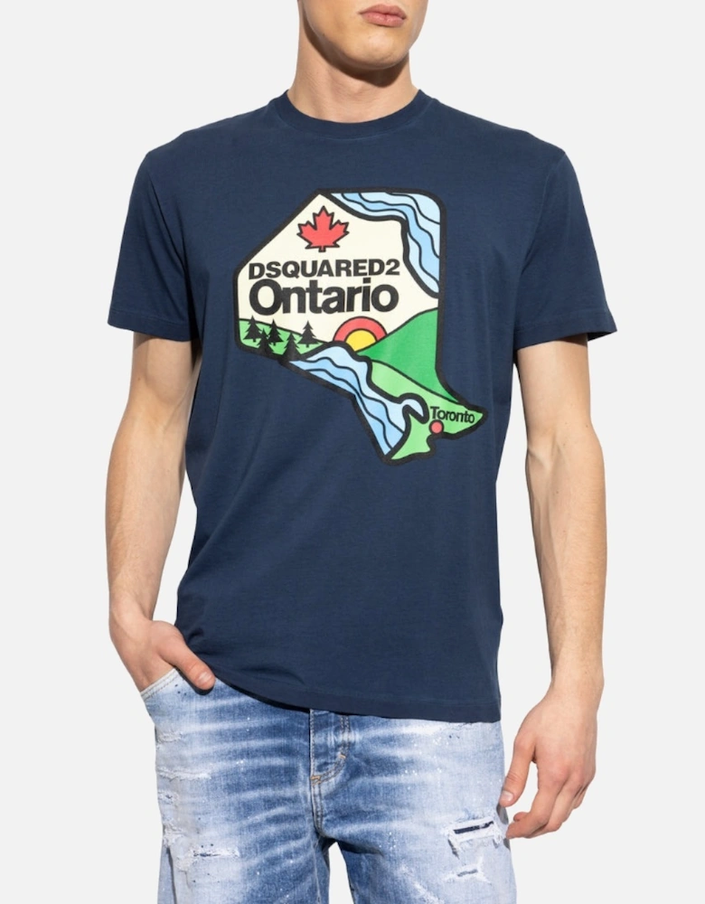 Ontario Logo Navy Blue T-Shirt