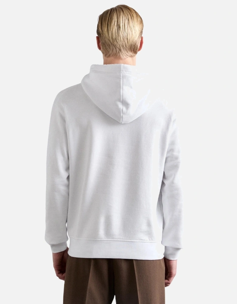 White Hoodie Large Black Icon Logo