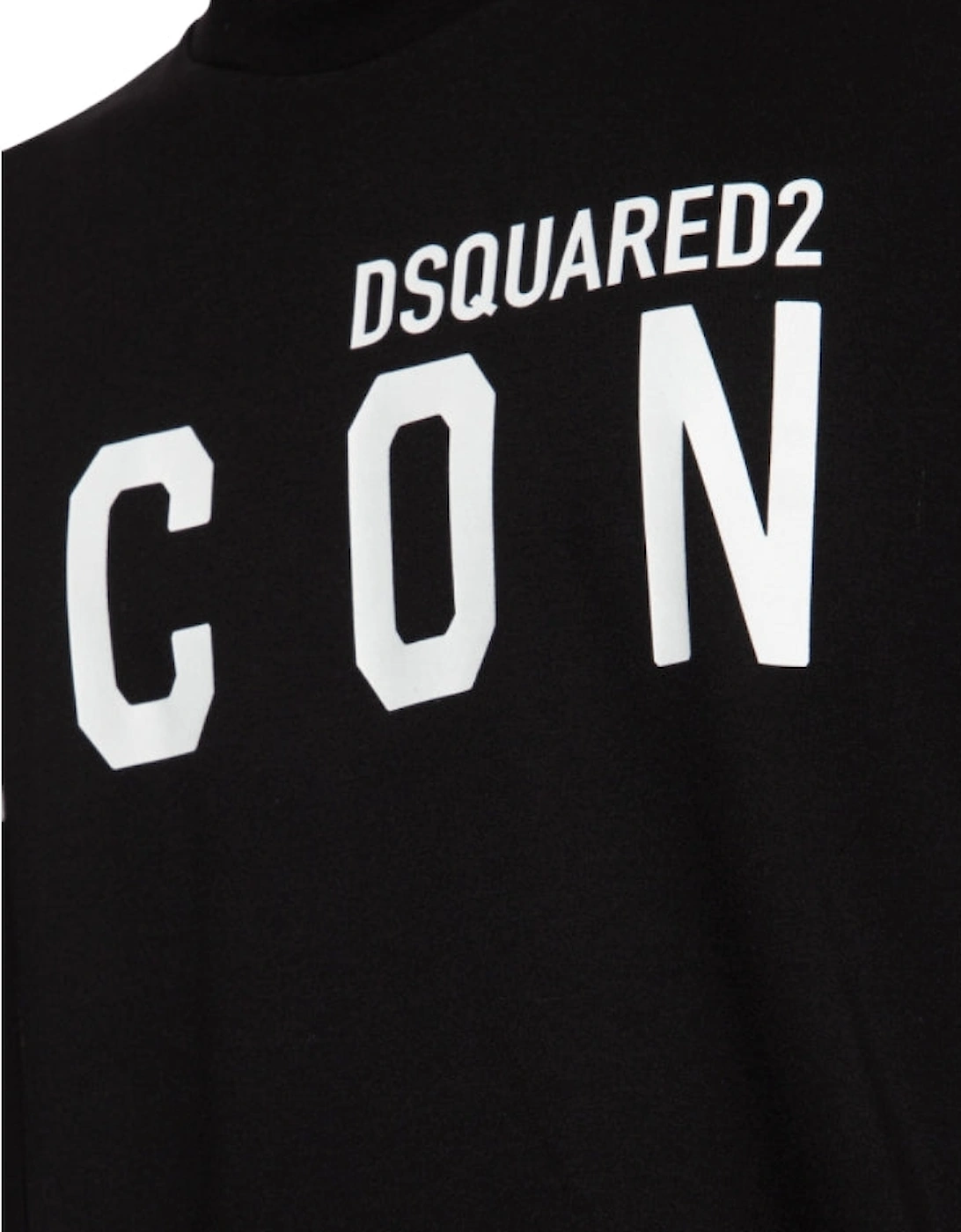 Black T-shirt White Large Icon Logo