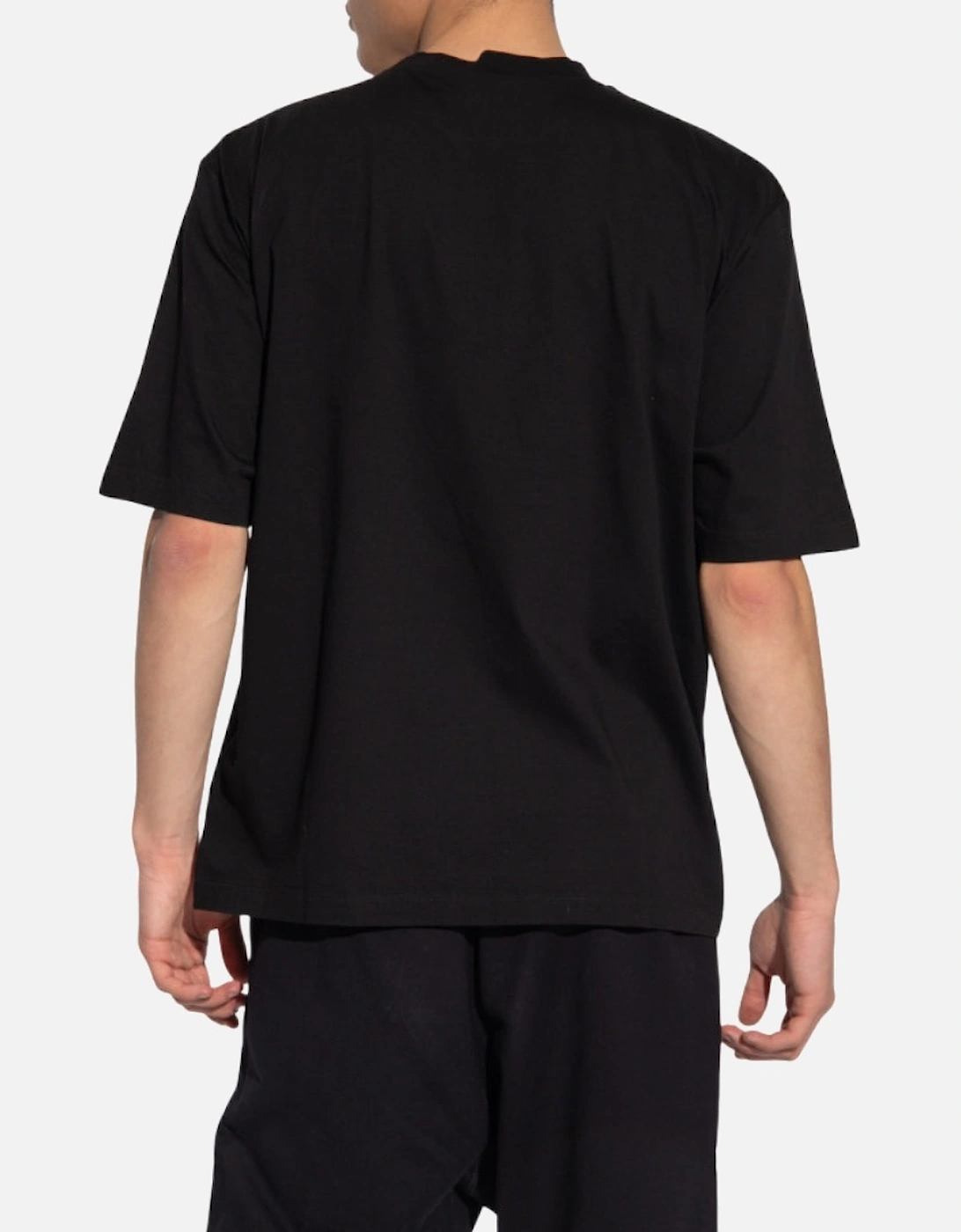 Black T-shirt White Large Icon Logo