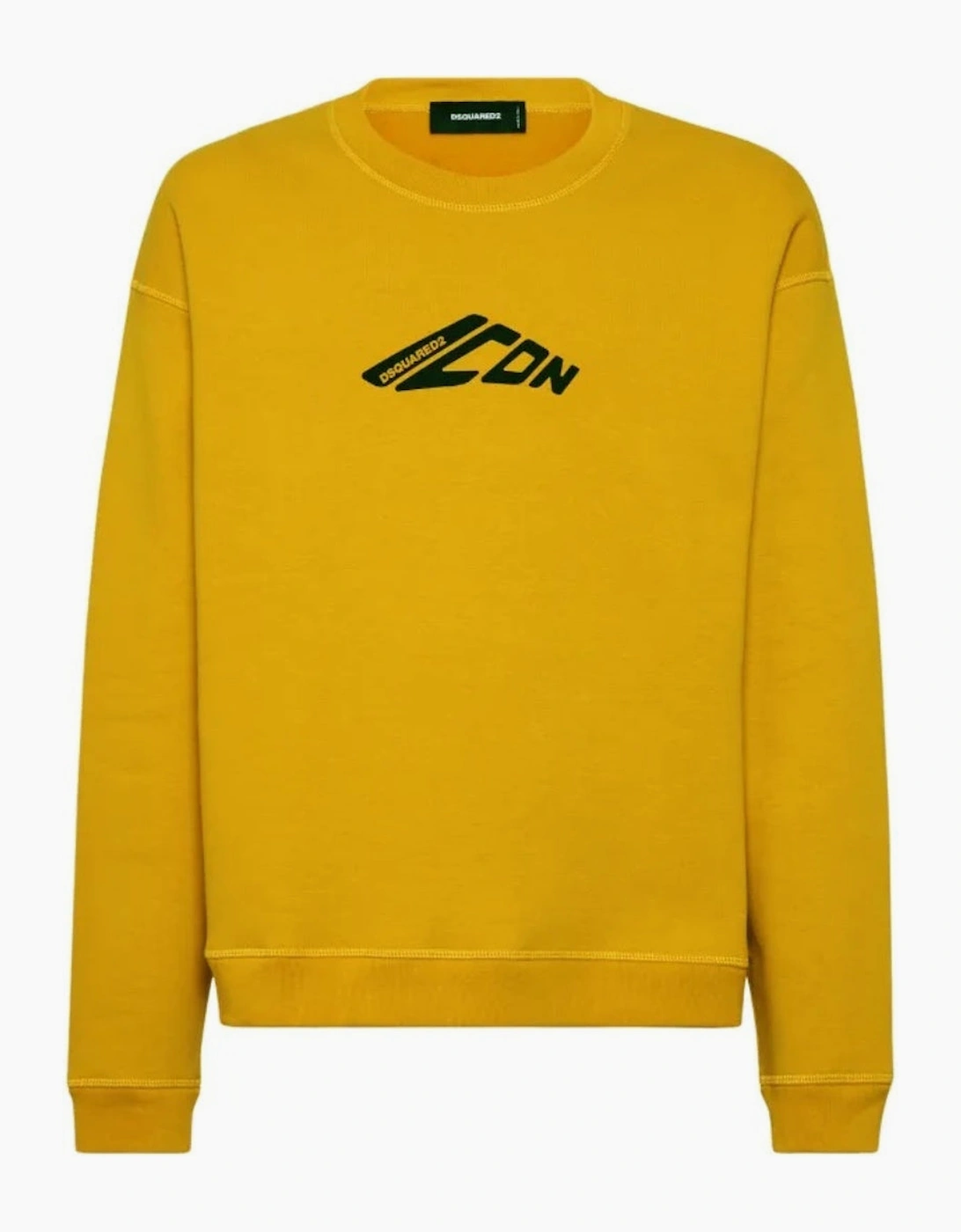 Dsquared2 Men's Yellow Icon New Generation Relax Fit Sweatshirt  42 Xl