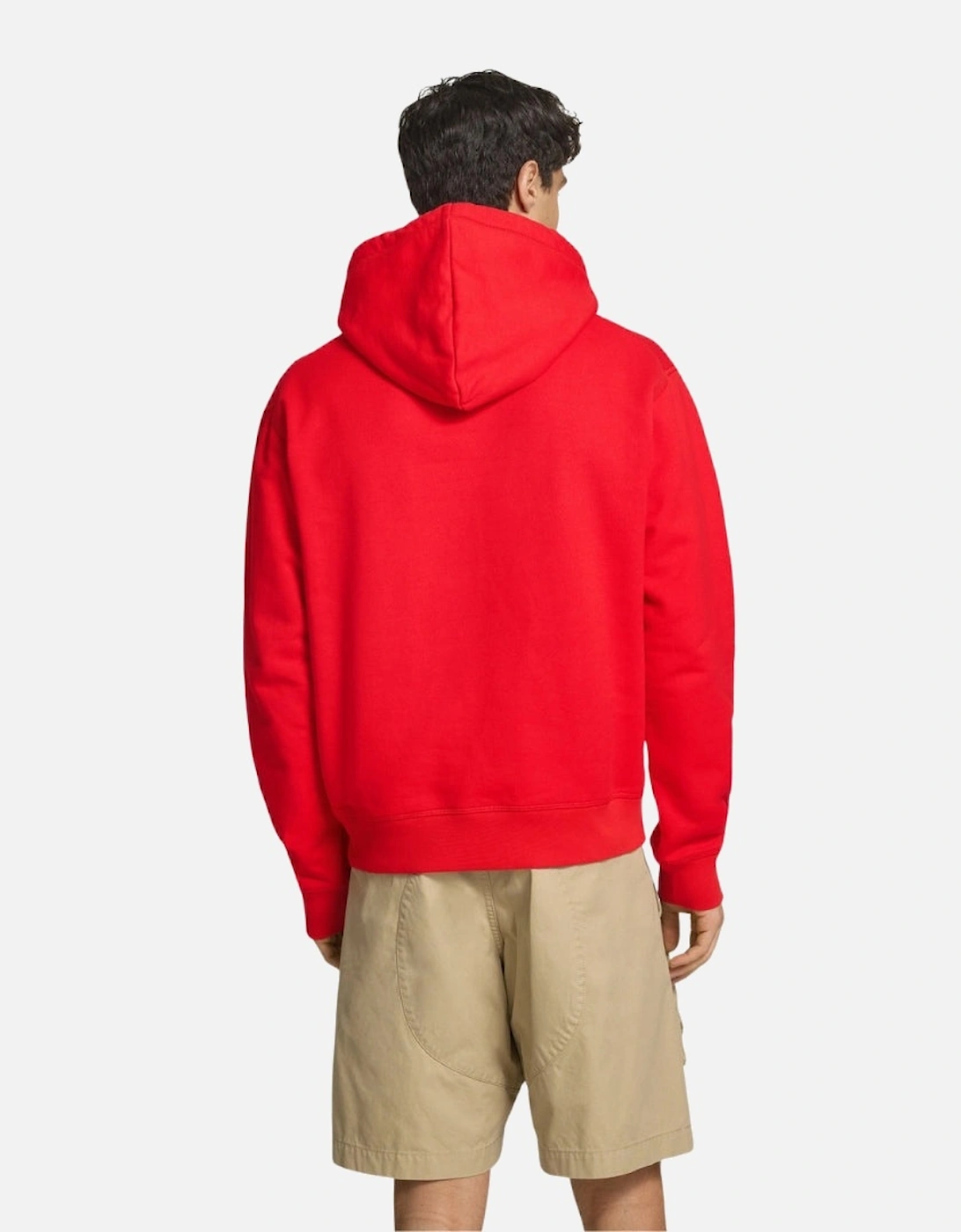 Red Hoodie Large Black Icon Logo