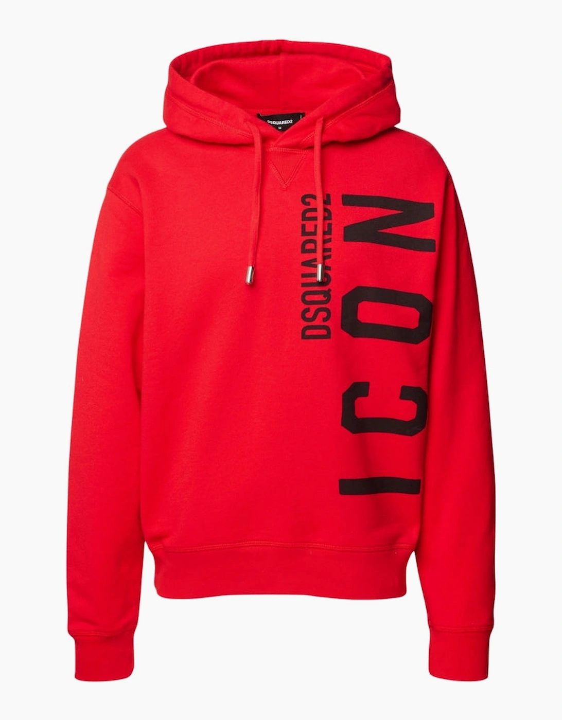 Dsquared2 Men's Red Hoodie Black Icon Logo  46 Xxxl
